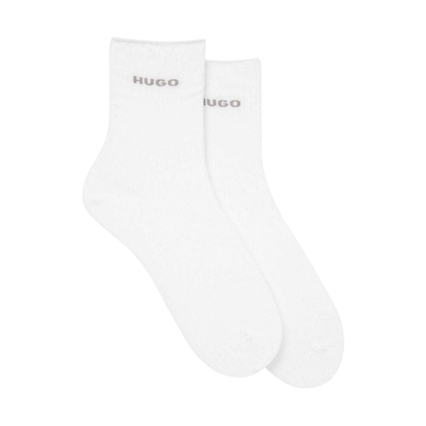 White - Back - Hugo Womens-Ladies Cotton Blend Socks (Pack of 2)
