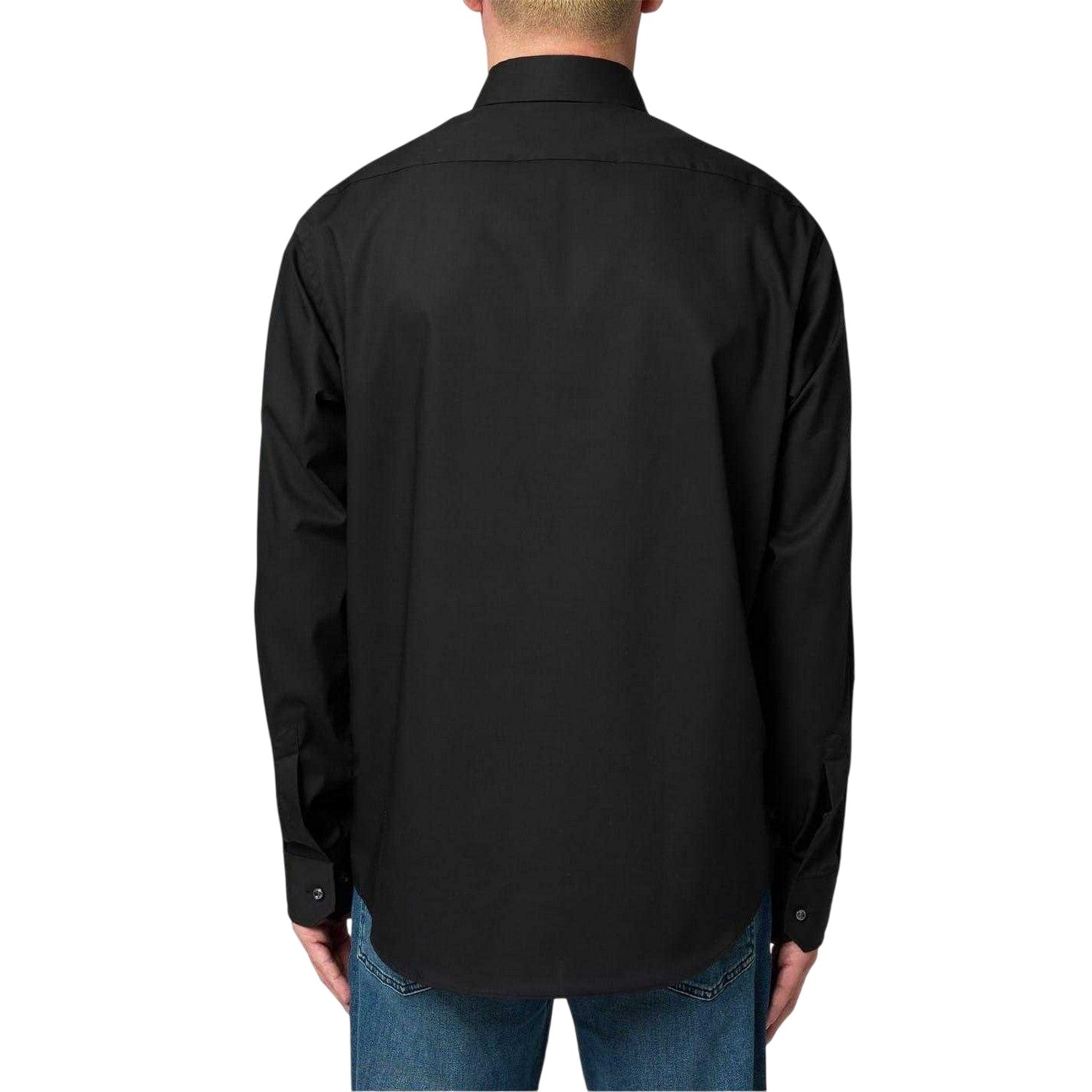 Black - Back - Boss Mens Joe Kent Collar Long-Sleeved Shirt
