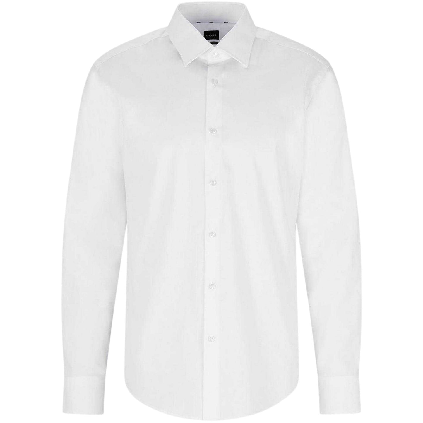 White - Front - Boss Mens Joe Kent Collar Long-Sleeved Shirt