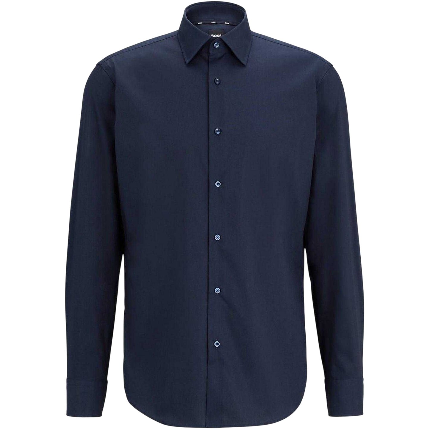 Dark Blue - Front - Boss Mens Joe Kent Collar Long-Sleeved Shirt