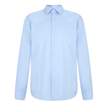 Pale Blue - Front - Boss Mens Joe Kent Collar Long-Sleeved Shirt