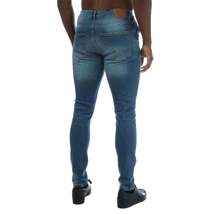 Blue - Back - Duck and Cover Mens Doves Slim Jeans