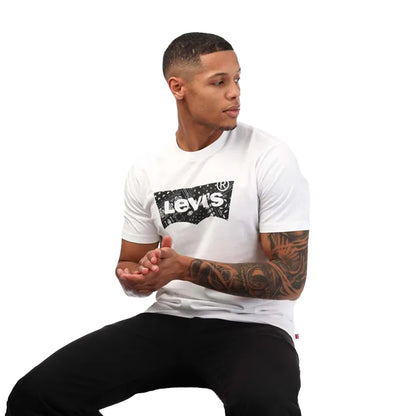 White - Side - Levis Mens Graphic Crew Neck T-Shirt