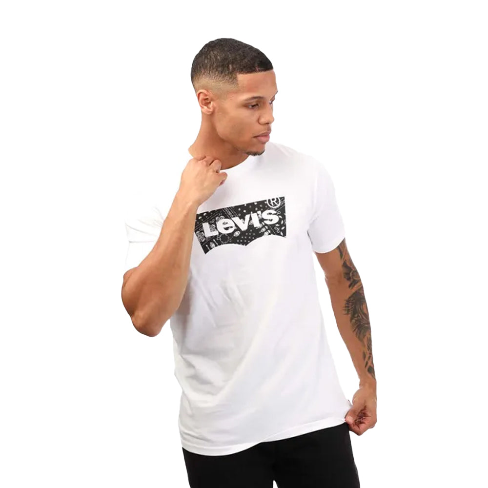 White - Front - Levis Mens Graphic Crew Neck T-Shirt