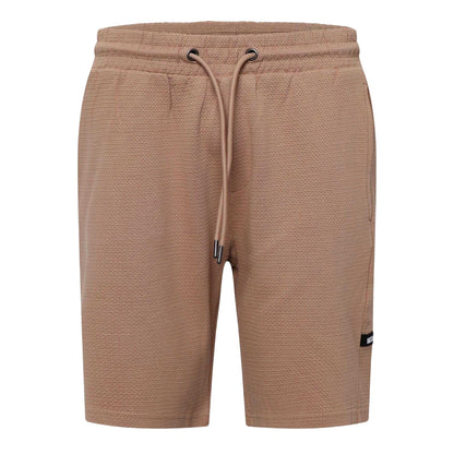 Sand - Front - Duck and Cover Mens Topfield Waffle Casual Shorts