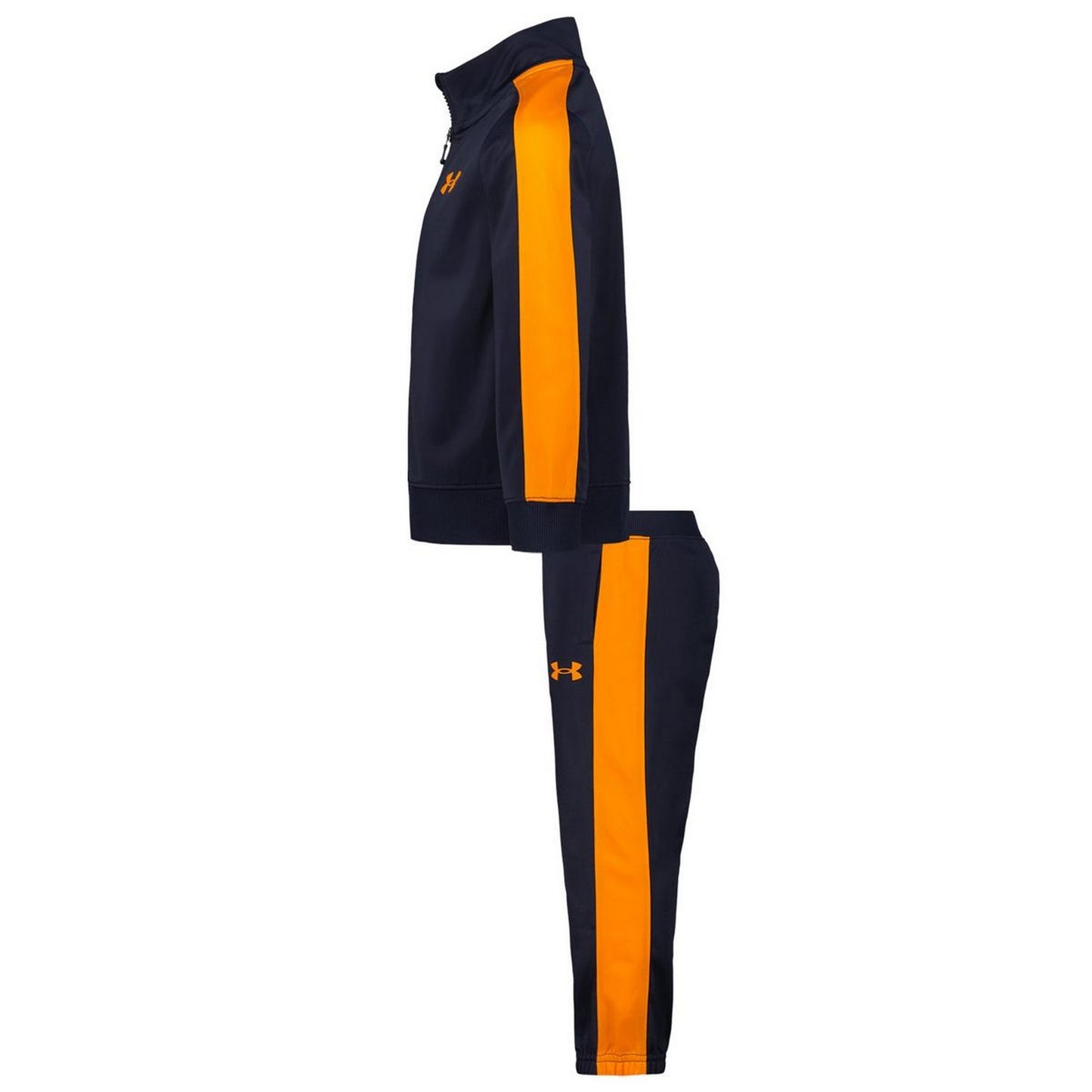 Navy-Orange - Side - Under Armour Boys Tracksuit