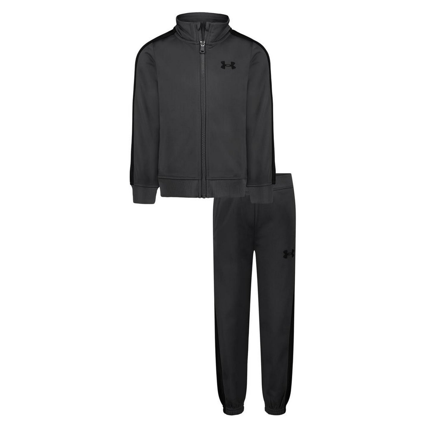 Grey-Black - Front - Under Armour Boys Tracksuit