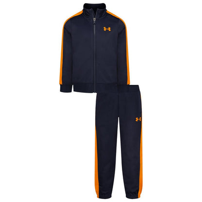 Navy-Orange - Front - Under Armour Boys Tracksuit