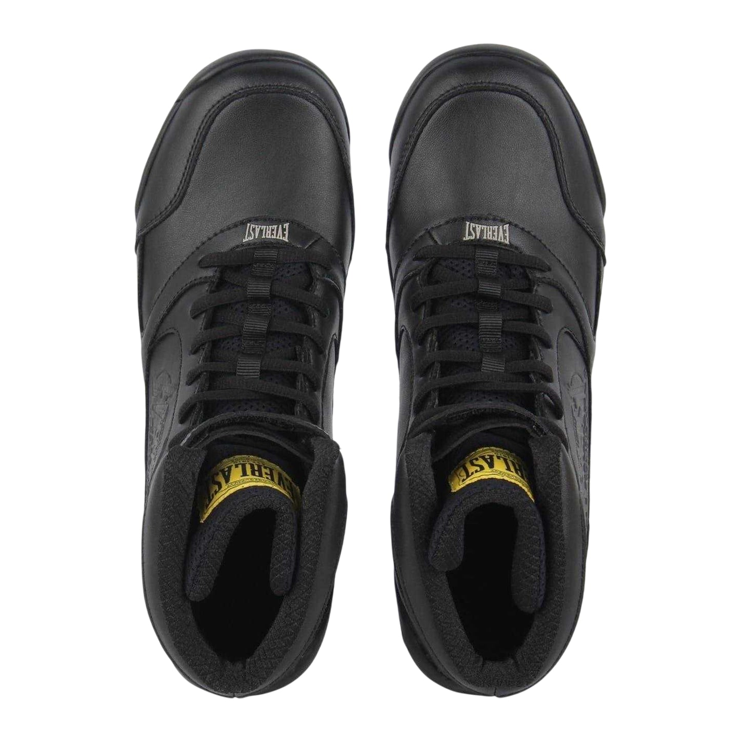Black - Side - Everlast Mens Pro E 1910 Leather Lace Up Boxing Boots