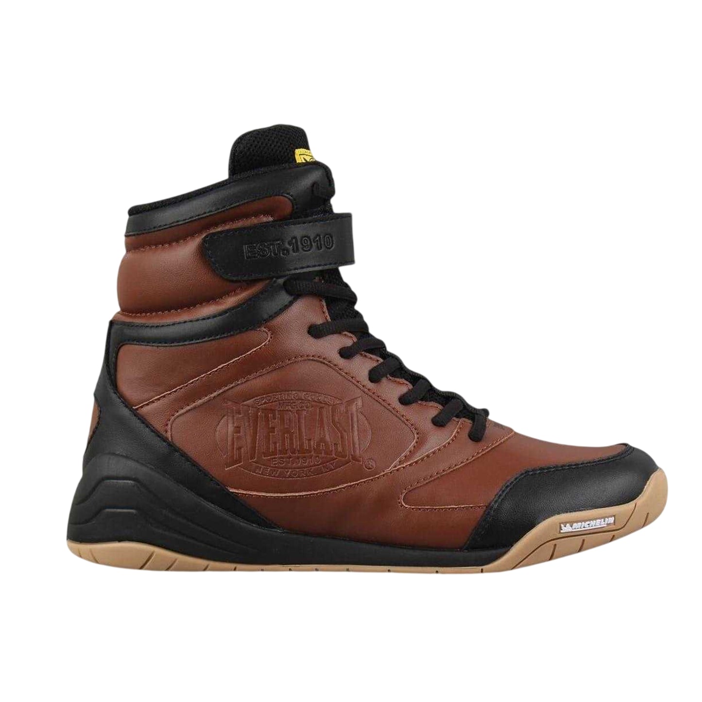 Brown - Front - Everlast Mens Pro E 1910 Leather Lace Up Boxing Boots