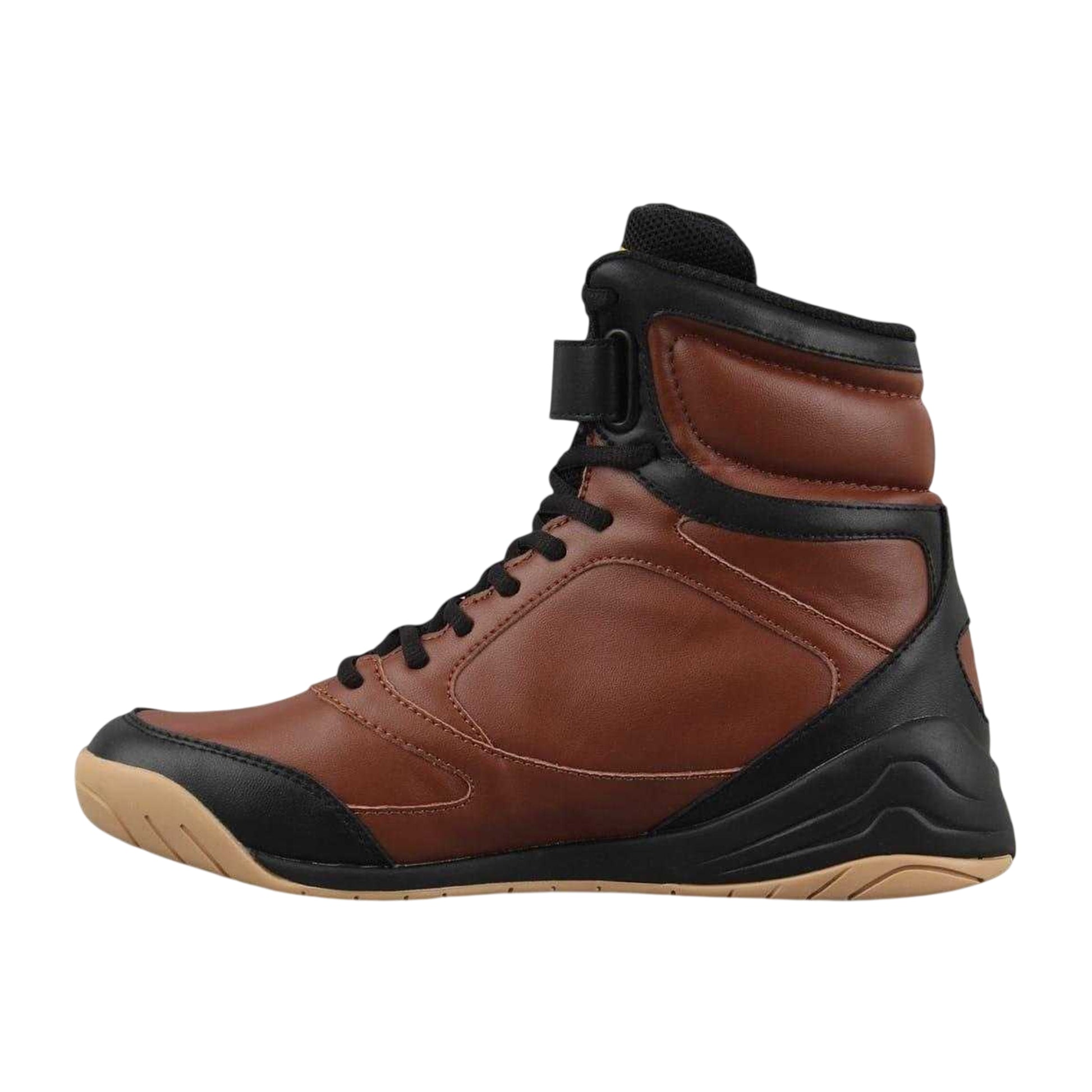 Brown - Back - Everlast Mens Pro E 1910 Leather Lace Up Boxing Boots