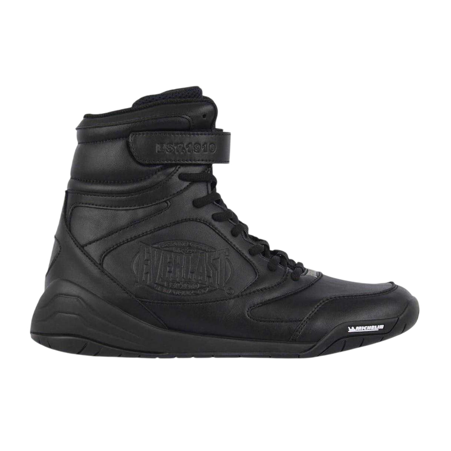 Black - Front - Everlast Mens Pro E 1910 Leather Lace Up Boxing Boots