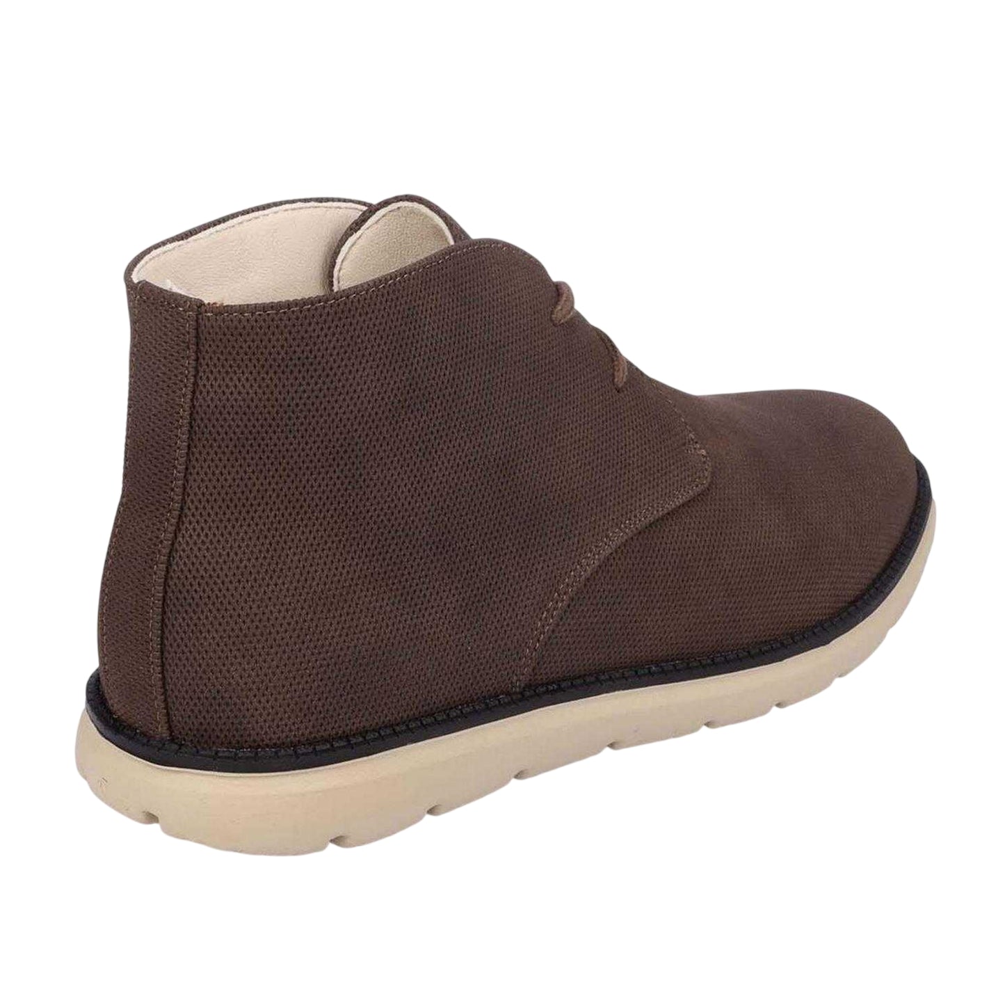 Brown - Back - Duck and Cover Mens Oakwood PU Chukka Boots