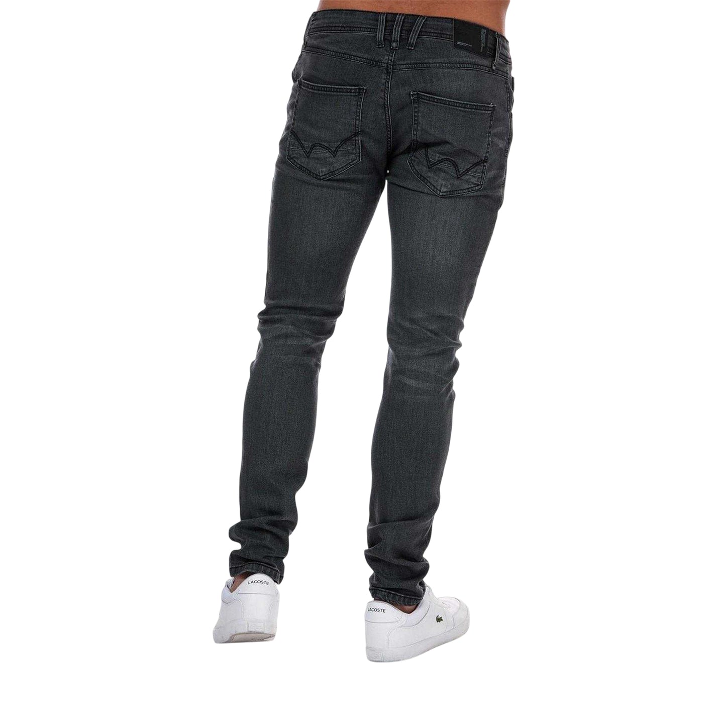 Grey - Back - Duck and Cover Mens Maylead Denim Jeans