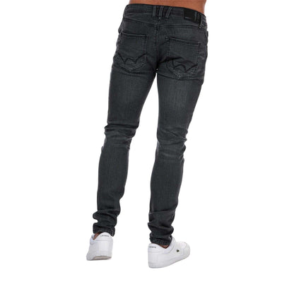 Grey - Back - Duck and Cover Mens Maylead Denim Jeans