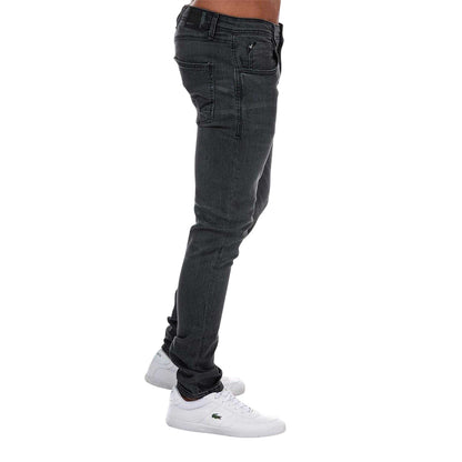 Grey - Side - Duck and Cover Mens Maylead Denim Jeans