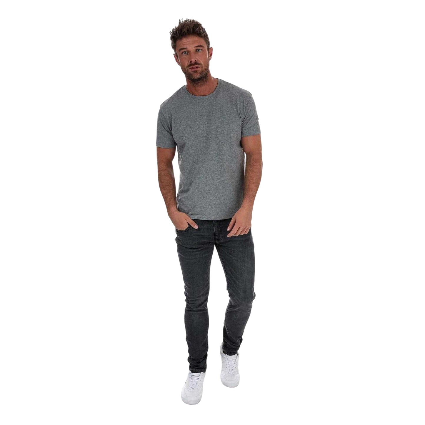 Grey - Lifestyle - Duck and Cover Mens Maylead Denim Jeans