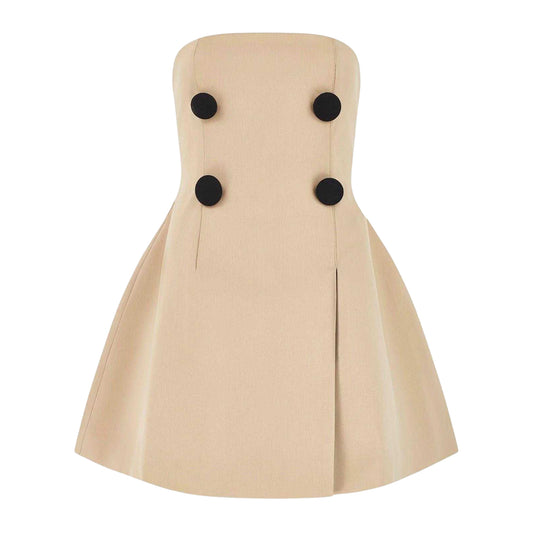 Beige - Front - Odd Muse Womens-Ladies The Ultimate Bandeau Mini Dress