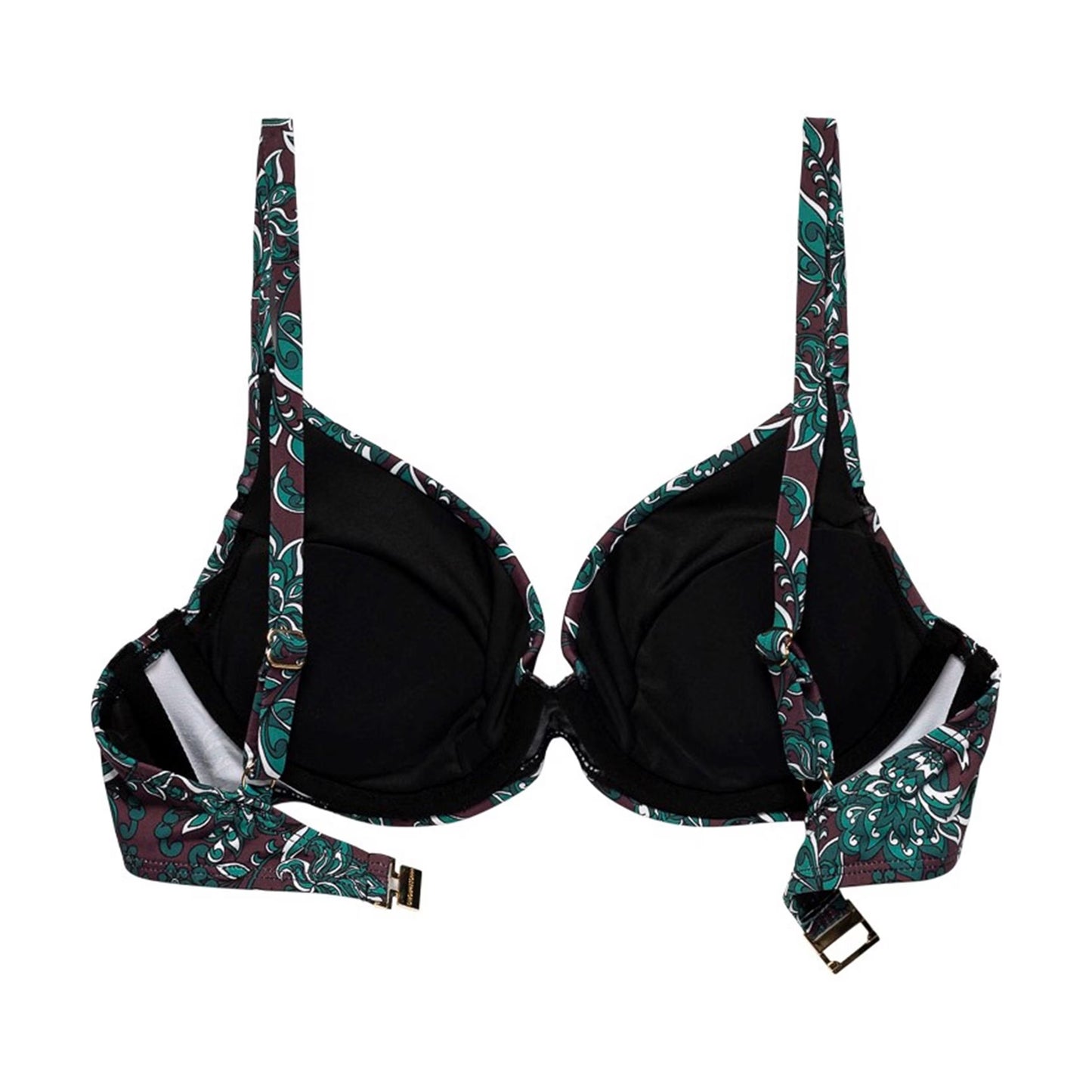 Purple - Back - Panos Emporio Womens-Ladies Floral Bikini Top