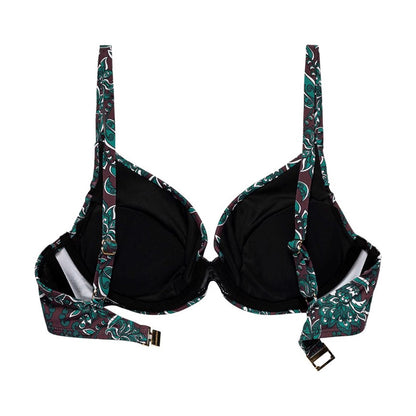 Purple - Back - Panos Emporio Womens-Ladies Floral Bikini Top