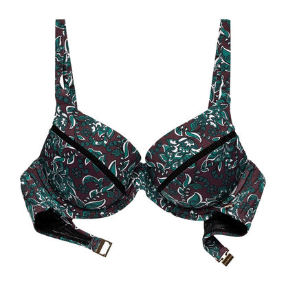 Purple - Front - Panos Emporio Womens-Ladies Floral Bikini Top
