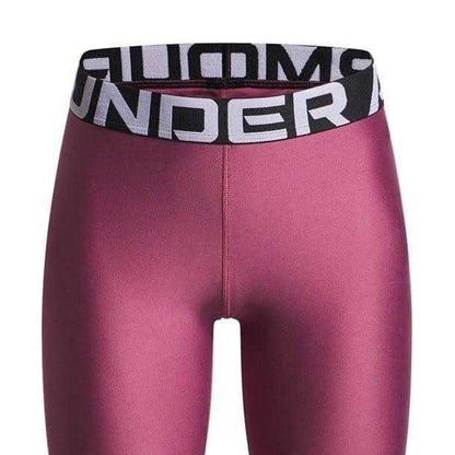 Fuchsia - Side - Under Armour Girls HeatGear Performance Leggings