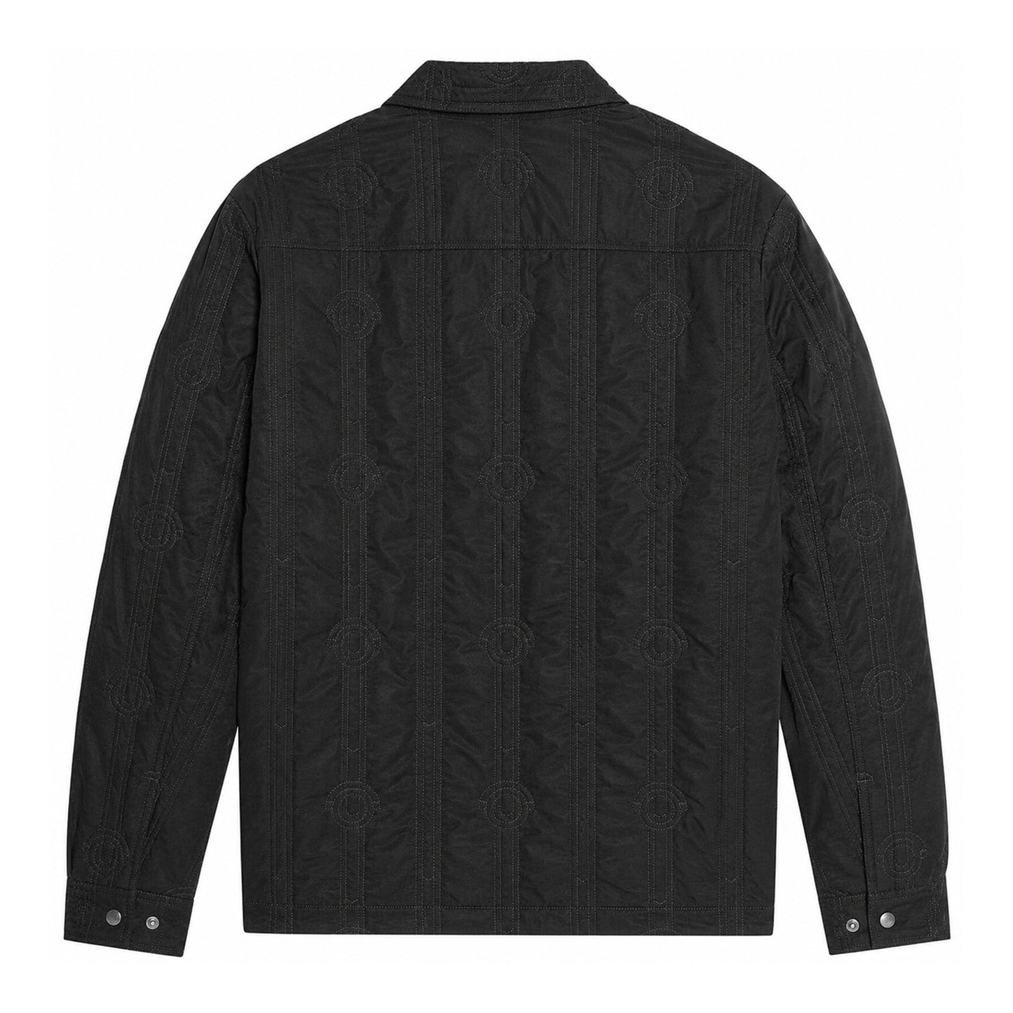 Black Ice - Back - Lyle & Scott Mens Geometric Pattern Regular Overshirt