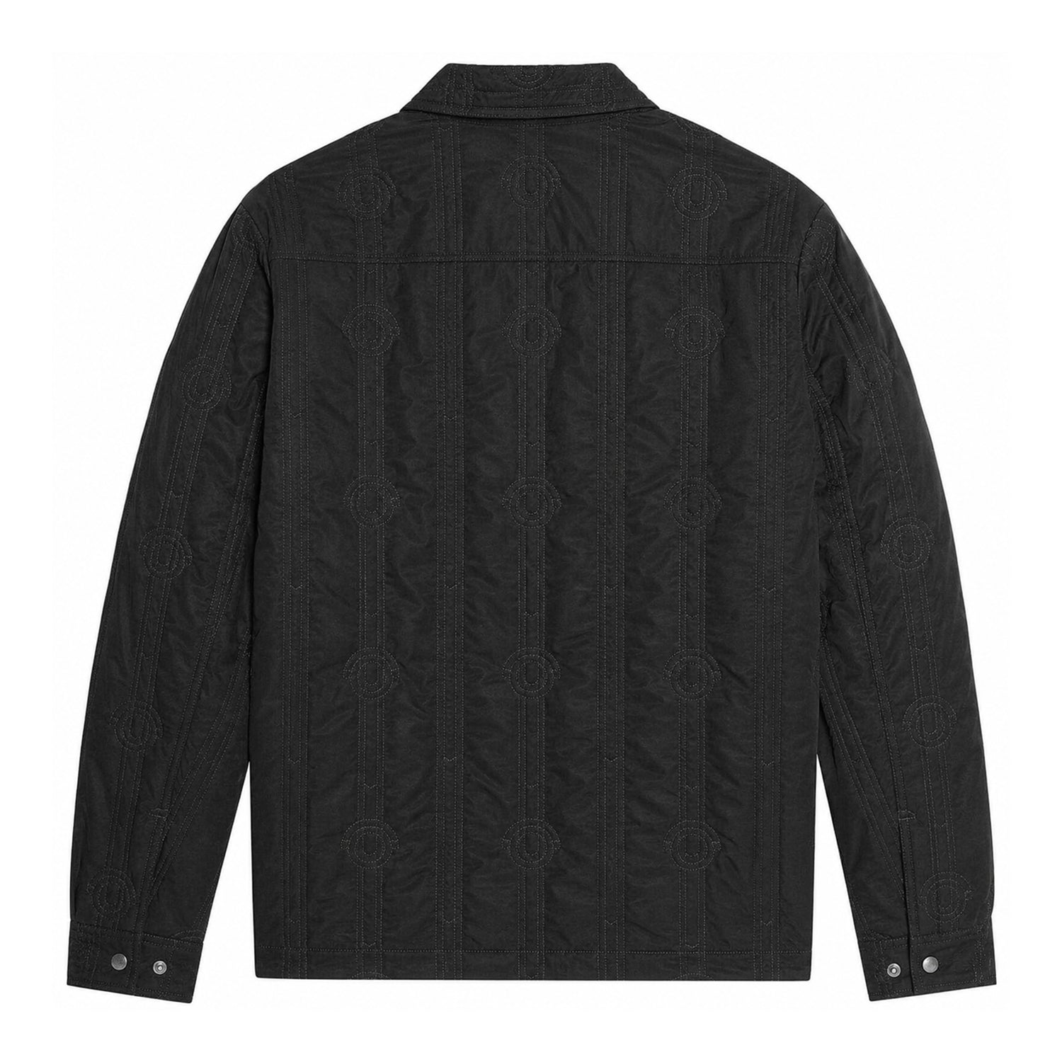 Black Ice - Back - Lyle & Scott Mens Geometric Pattern Regular Overshirt
