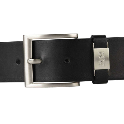 Black - Side - Boss Connio Leather Belt