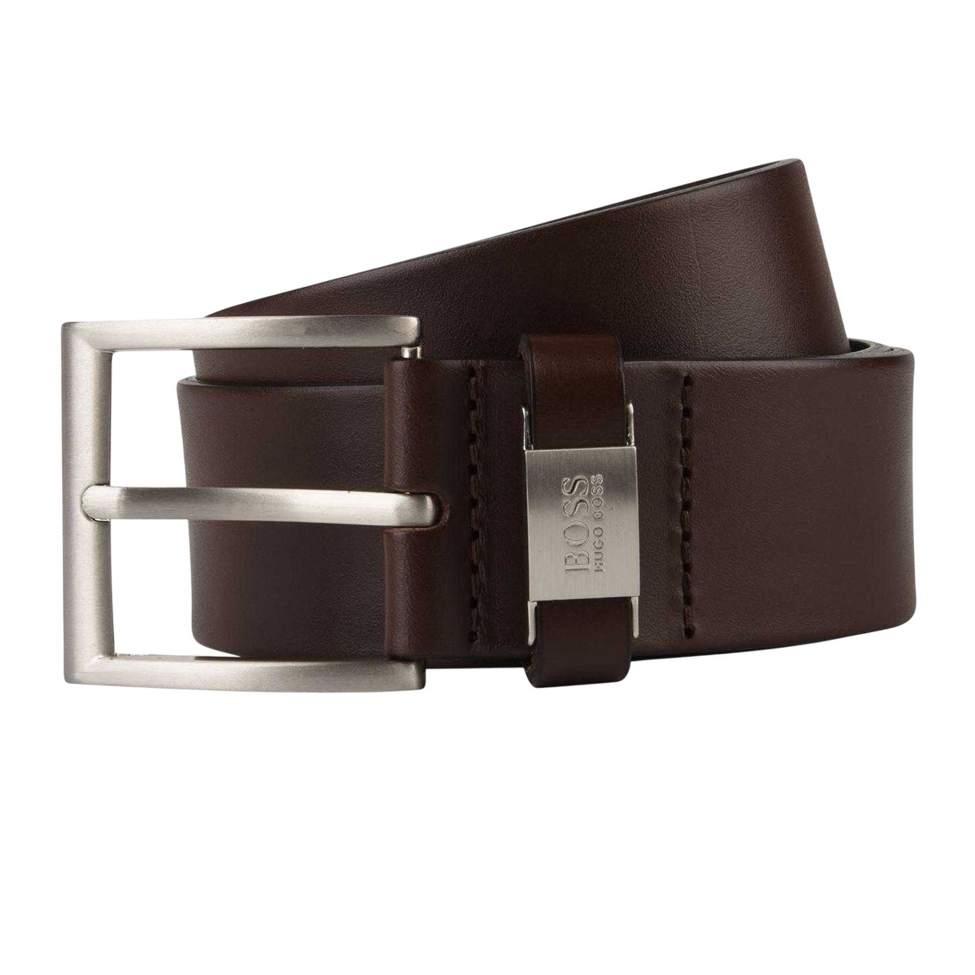 Brown - Side - Boss Connio Leather Belt