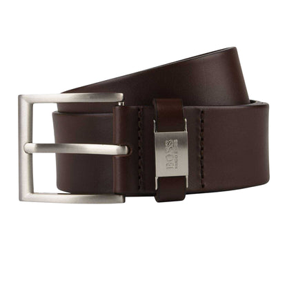 Brown - Side - Boss Connio Leather Belt