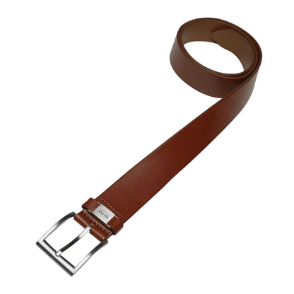 Tan - Side - Boss Connio Leather Belt