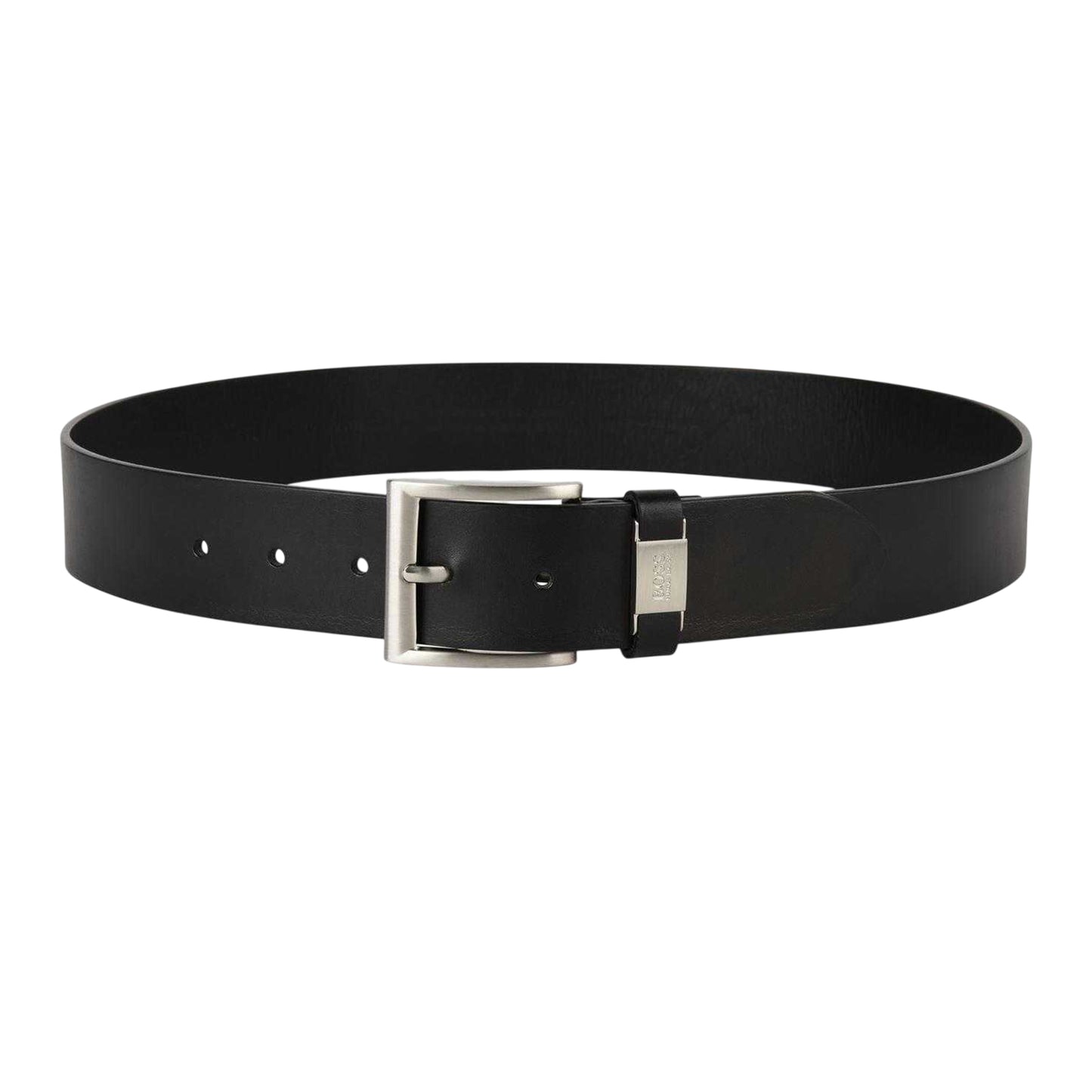 Black - Front - Boss Connio Leather Belt