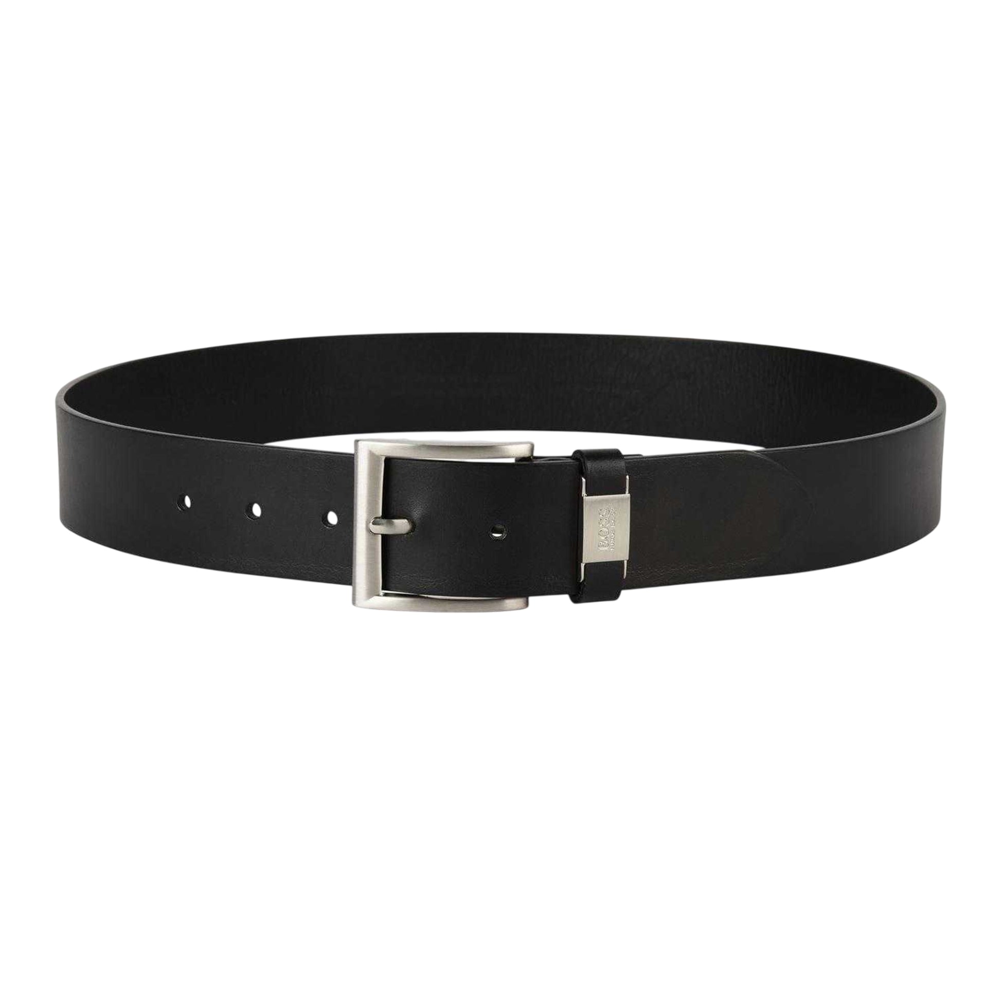 Black - Front - Boss Connio Leather Belt