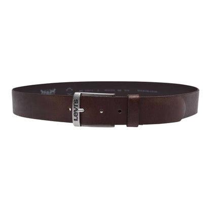 Dark Brown - Front - Levis Mens Duncan Leather Belt