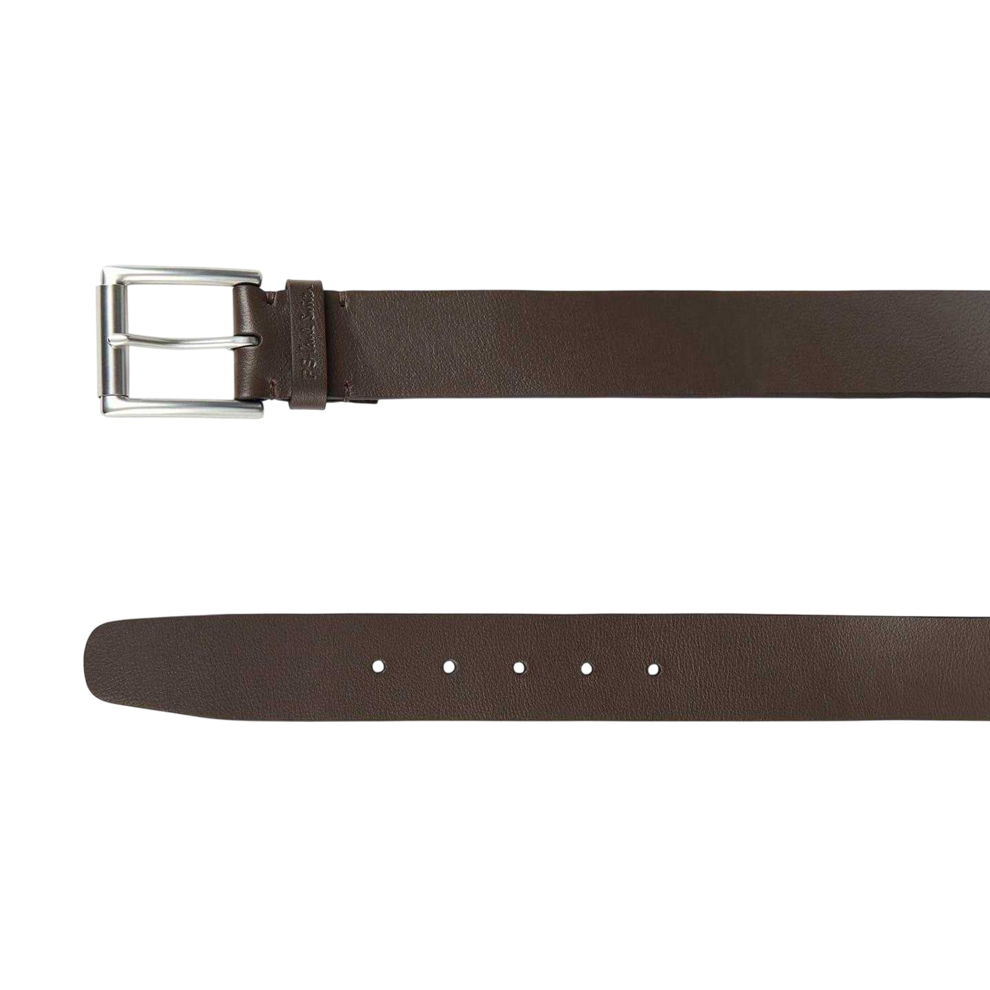 Brown - Side - Paul Smith Mens Keeper Leather Belt