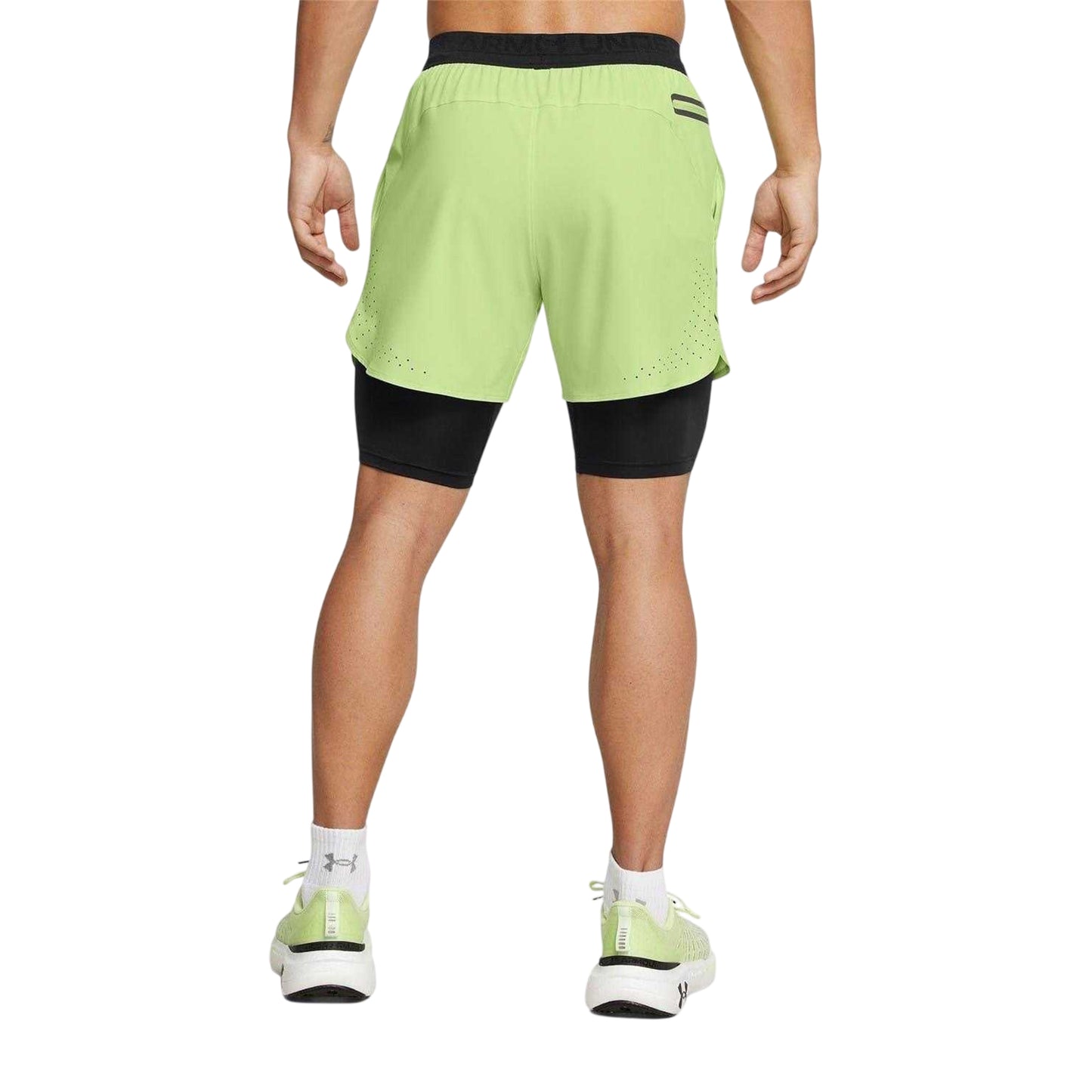 Green - Lifestyle - Under Armour Mens Peak Woven 2 in 1 Running Shorts