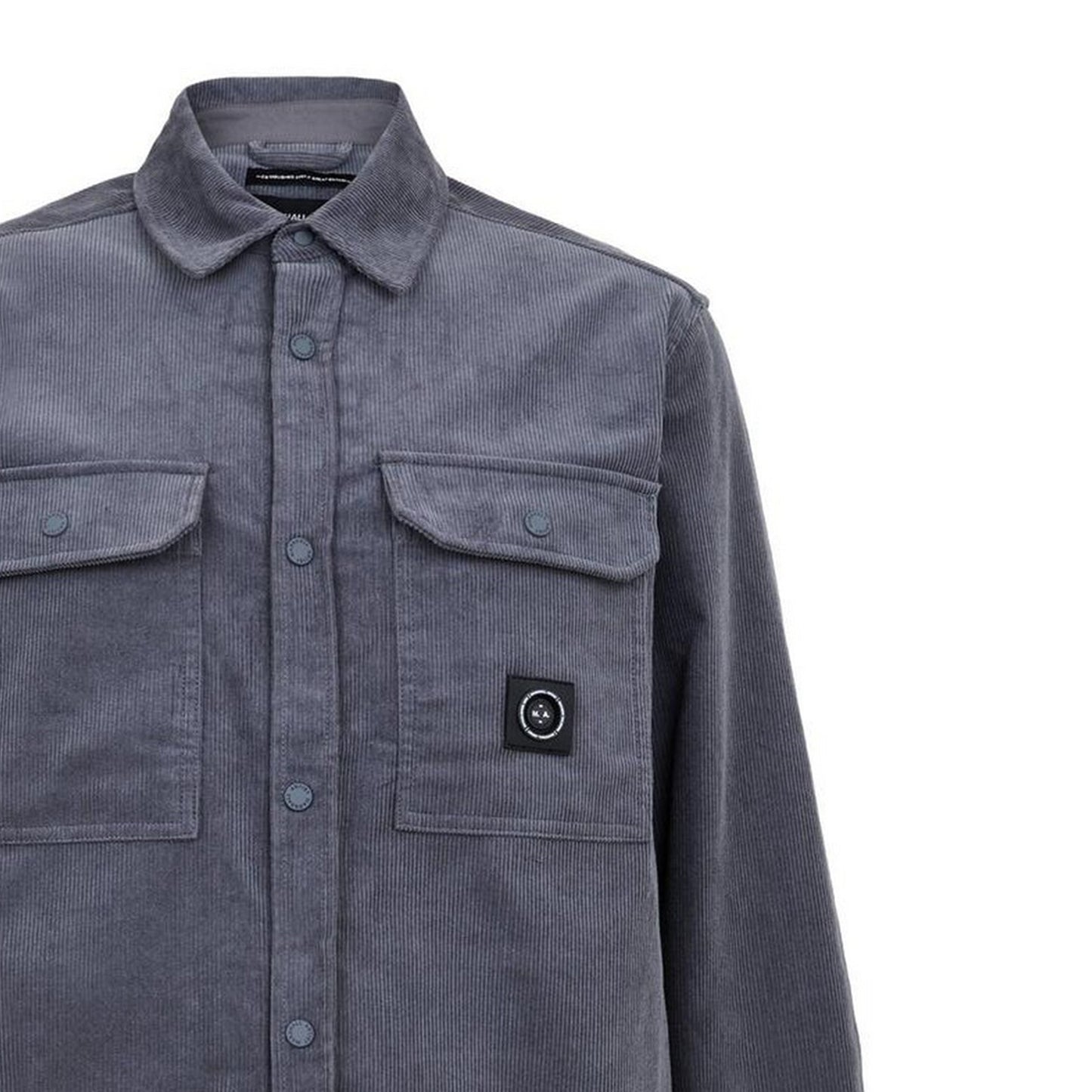 Charcoal - Side - Marshall Artist Mens Corduroy Overshirt