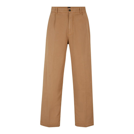Dark Beige - Front - Boss Mens Kaiden Chinos