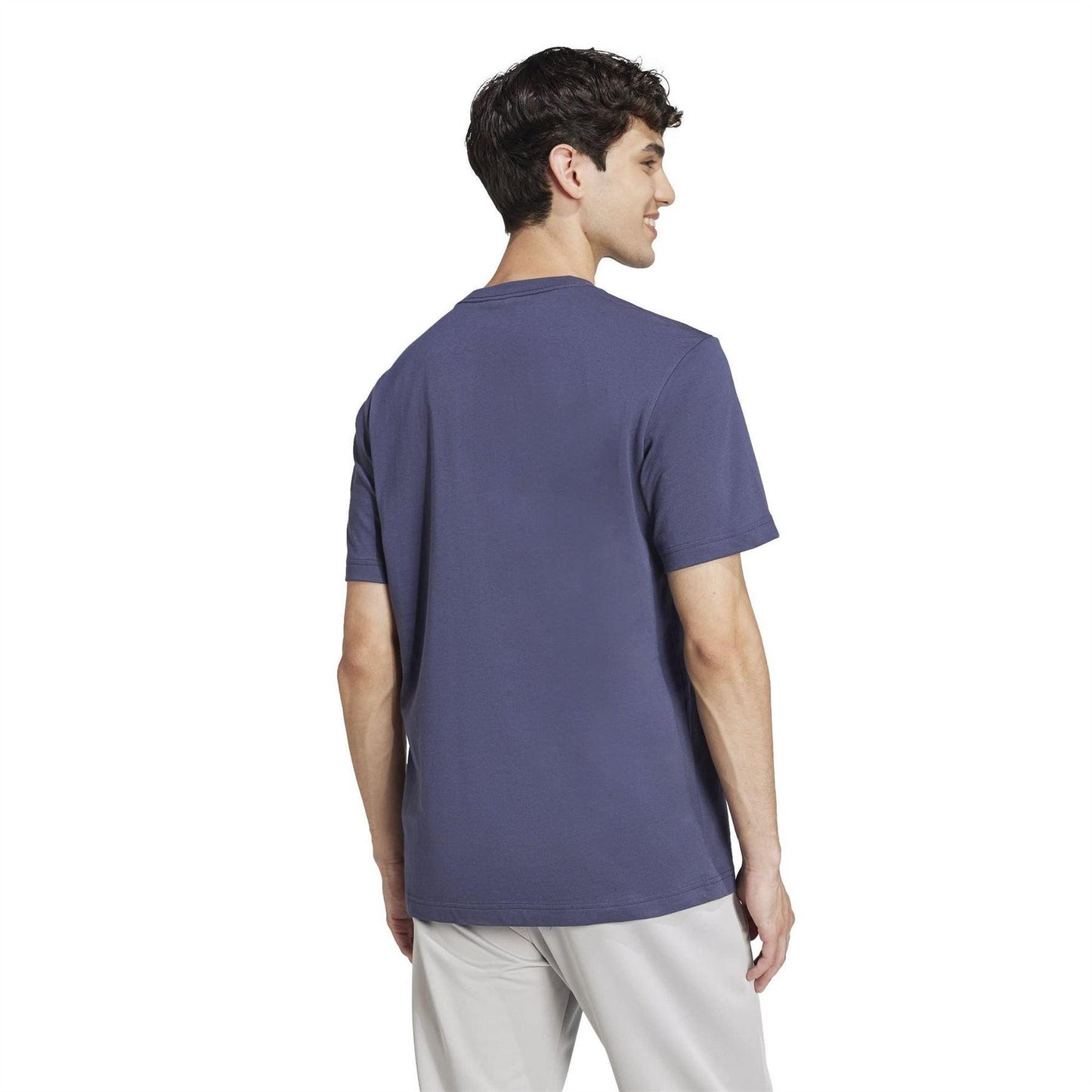 Navy - Back - Adidas Mens Mountain Logo T-Shirt