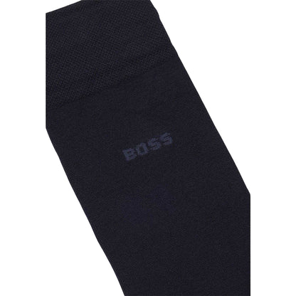 Dark Blue - Side - Boss Mens Edward Gentle Socks