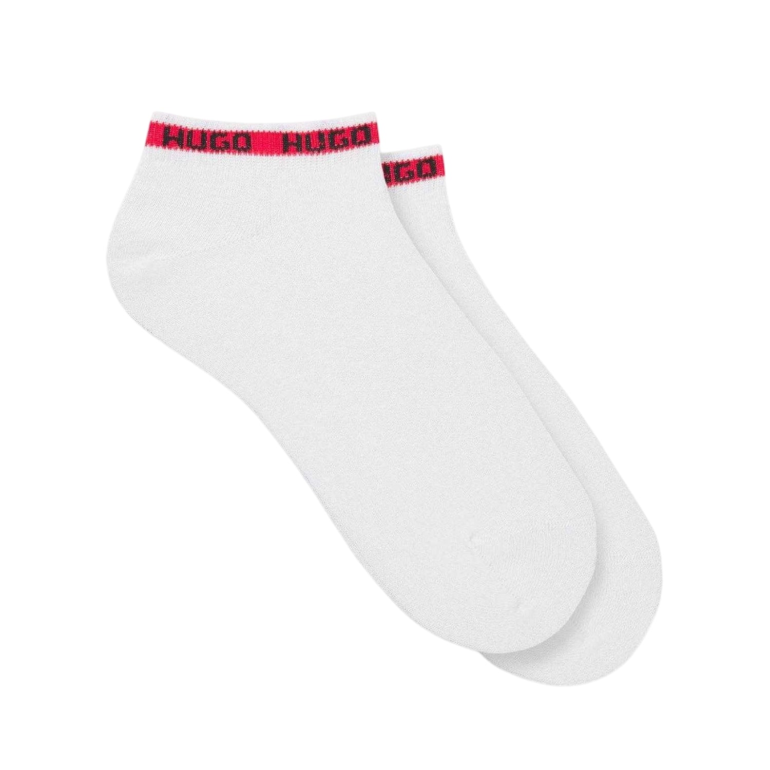 White - Back - Hugo Mens Ankle Socks (Pack of 2)