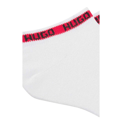 White - Lifestyle - Hugo Mens Ankle Socks (Pack of 2)