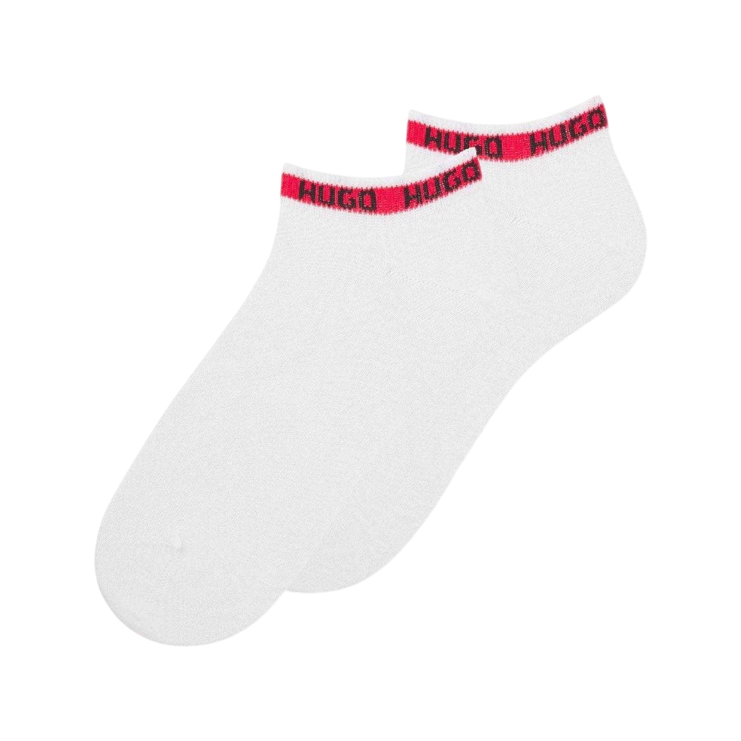 White - Front - Hugo Mens Ankle Socks (Pack of 2)