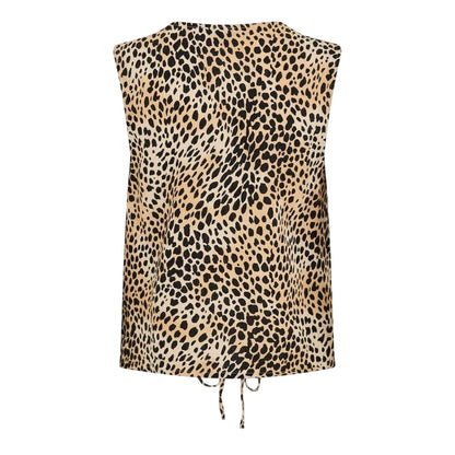 Leopard - Back - Nobody´s Child Womens-Ladies Tessa Leopard Linen Blend Blouse