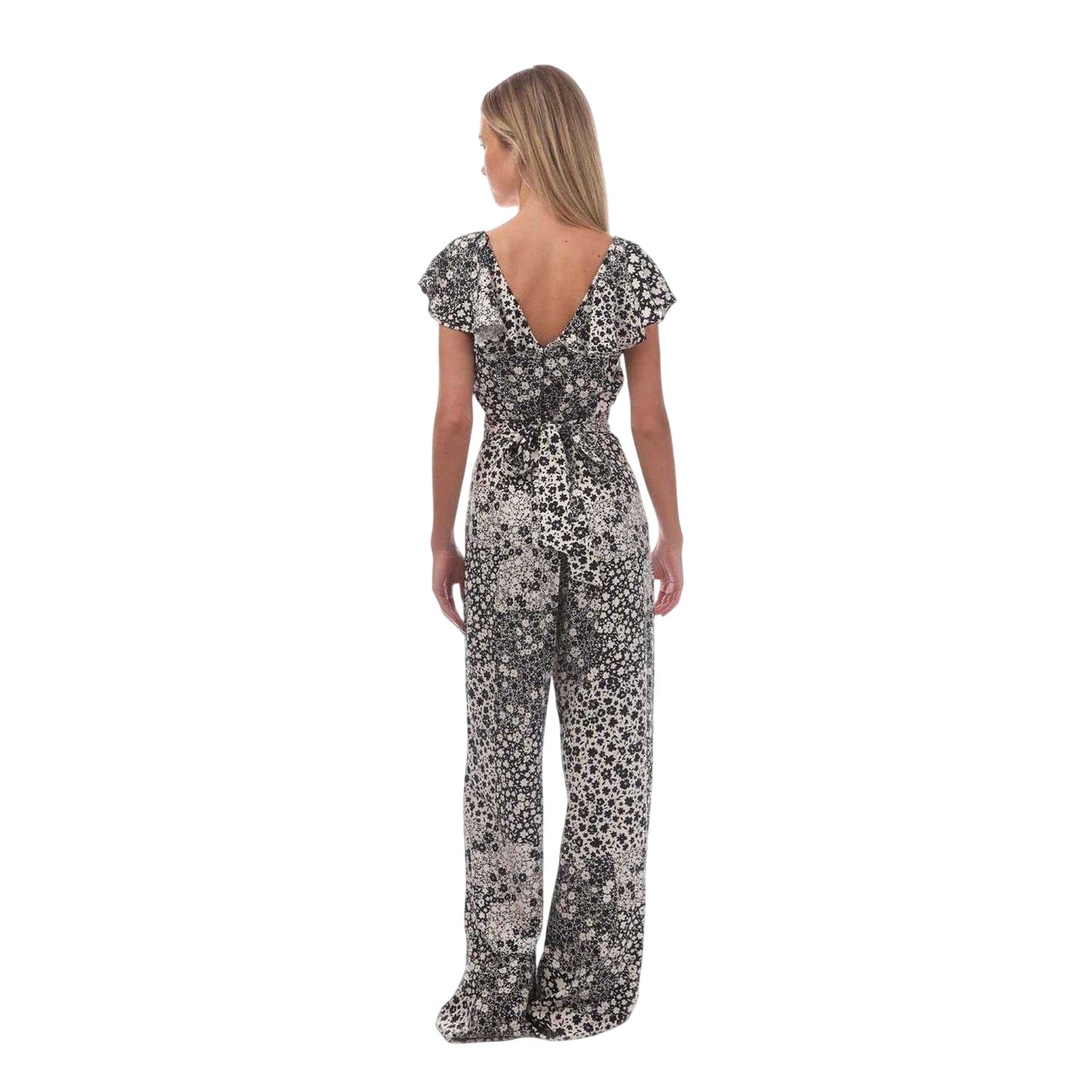 Black-White - Back - Nobody´s Child Womens-Ladies Floral Wide Leg Jumpsuit
