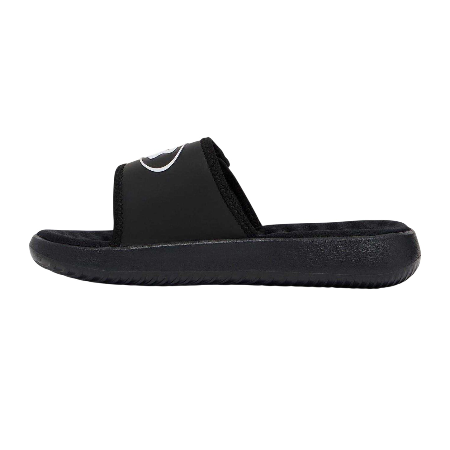 Black - Back - Under Armour Womens-Ladies Ignite Pro 8 Open Toe Slides