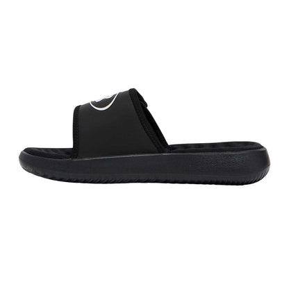 Black - Back - Under Armour Womens-Ladies Ignite Pro 8 Open Toe Slides