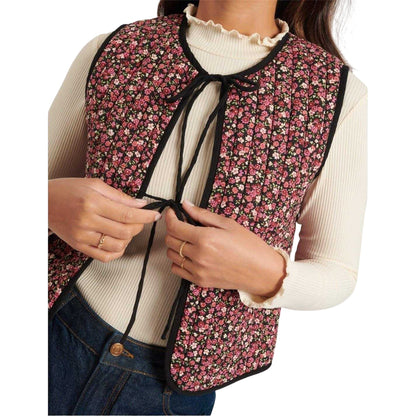Pink - Side - Nobody´s Child Womens-Ladies Floral Regular Sleeveless Waistcoat