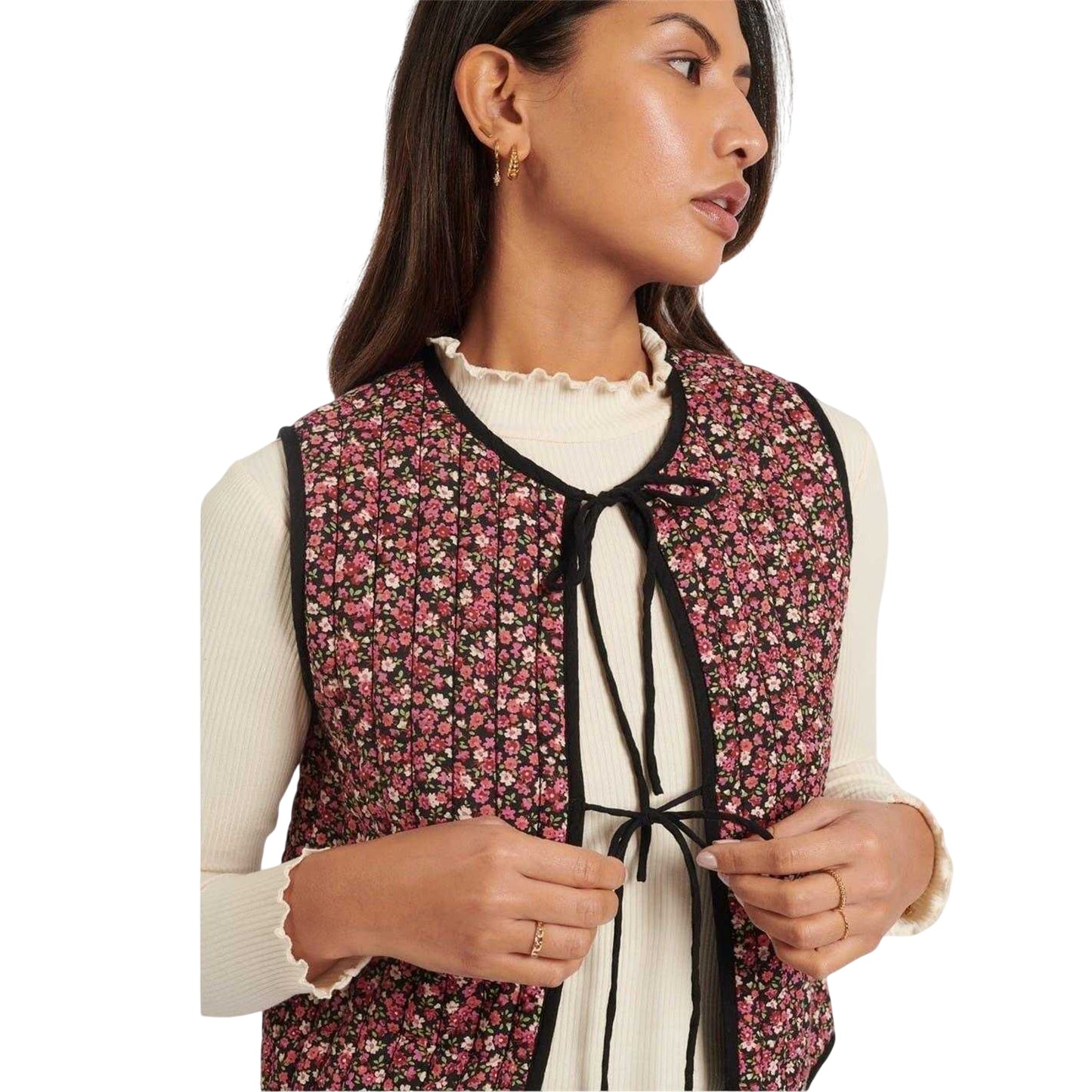 Pink - Lifestyle - Nobody´s Child Womens-Ladies Floral Regular Sleeveless Waistcoat
